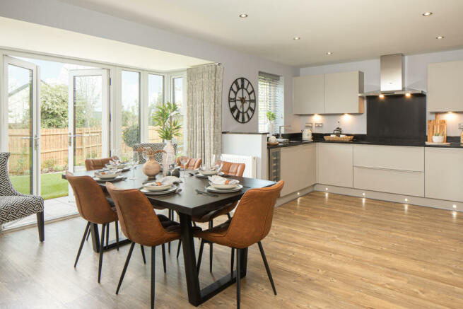 Kitchen family space in the Holden 4 bedroom home