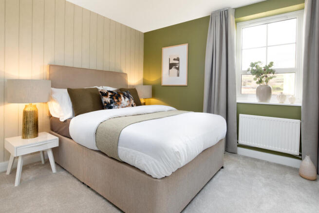 En suite main bedroom in the Moresby 3 bedroom home