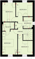 First floor of the 4 bedroom Chester at Fairway Gardens July 2024