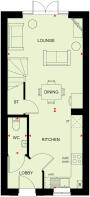 Ground floor of the 2 bedroom Denford