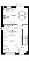 Ground floor plan of our 3 bed Ellerton home