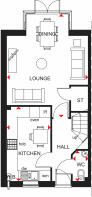 Ground floor plan of our Woodcote 4 bed home