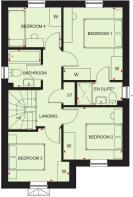 First floor plan of our 4 bed Kingsley home