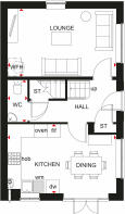 First floor plan of our 3 bed Ennerdale home