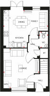 Ground floor plan of our 3 bed Matlock home