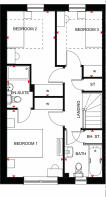 First floor plan of our 3 bed Matlock home