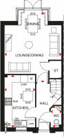 Ground floor plan of our 4 bed Woodcote home