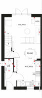 Ground floor plan of our 2 bed Holywell home