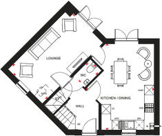 Ground floor floorplan of our Lutterworth home