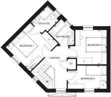 First floor of our 3 bed Lutterworth home