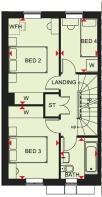 First floor floorplan of our Woodcote home