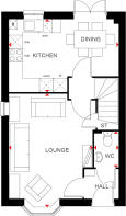 Ground floor of the 3 bed Frampton