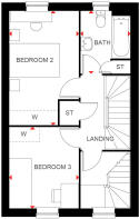 First floor of the 3 bed Frampton