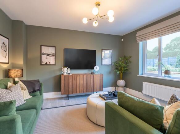 Family room of the Hampstead, a 5 bedroom house