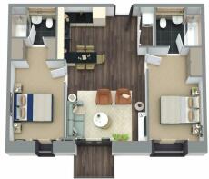 2 Bed 4 Apartment