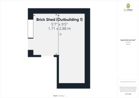 Brick shed - outbuilding 1