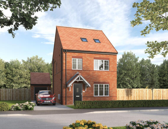 Computer Generated Image, Indicative Exterior, New Build Home