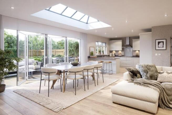Hub of the home - spacious family/dining/kitchen area