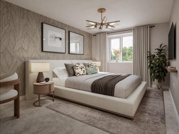 A generous double bedroom offers a peaceful escape
