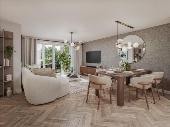 Open-plan living space means you can flow freely between