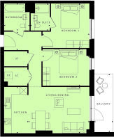 Plot(s) 5, 14, 23, 32, 41, 50, 59, 68 & 77 - Two Bedroom Home