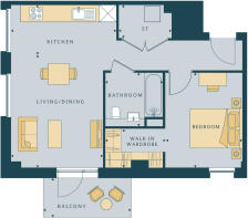 Plot 89 - One bedroom apartment
