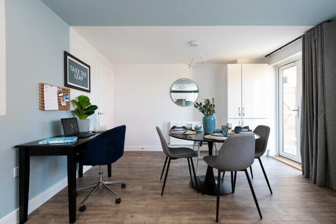 Create your own working from home space in the kitchen/dining area
