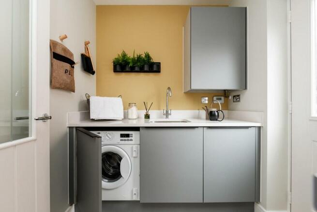 Convenient utility room for laundry