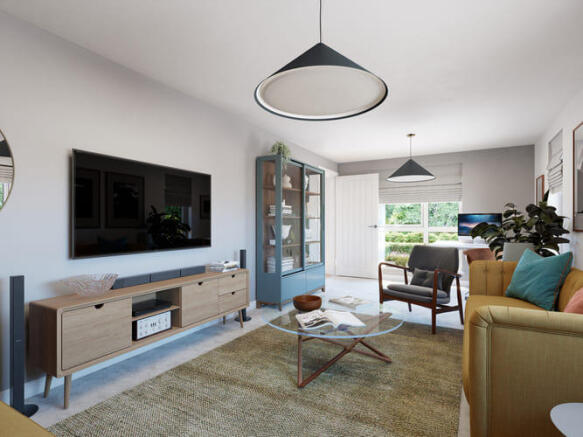 Spacious living with enough space for a study area