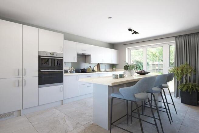 Cook and bake with the family with a modern fitted kitchen