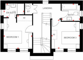 First floor of the 4 bed Hesketh