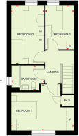 First floor plan of the 3 bedroom Allington 91 93