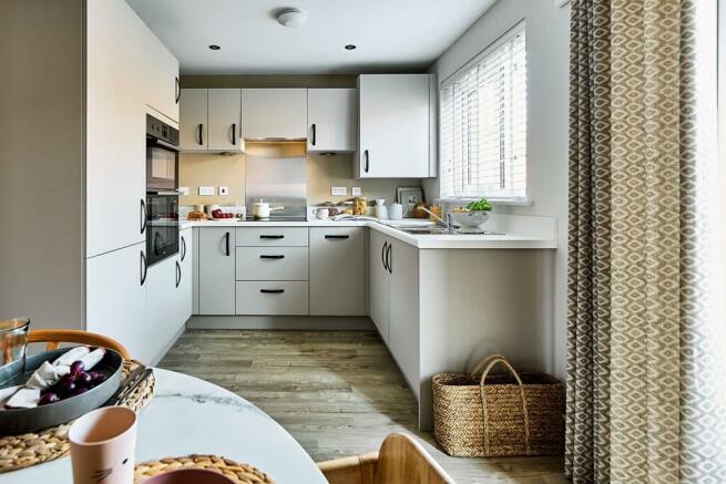 Family kitchen with perfectly placed dining area