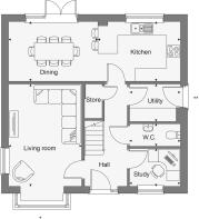 Dandara - The Russetts - The Knole, Home 3 floorplan