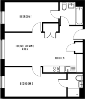 2 bedroom floorplan