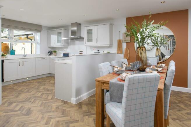 Avondale open-plan kitchen with bay-fronted dining area