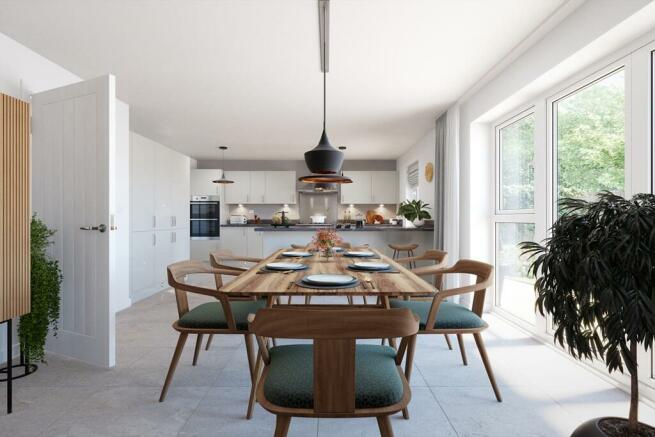 Large open plan kitchen/dining area is a wonderfully sociable space