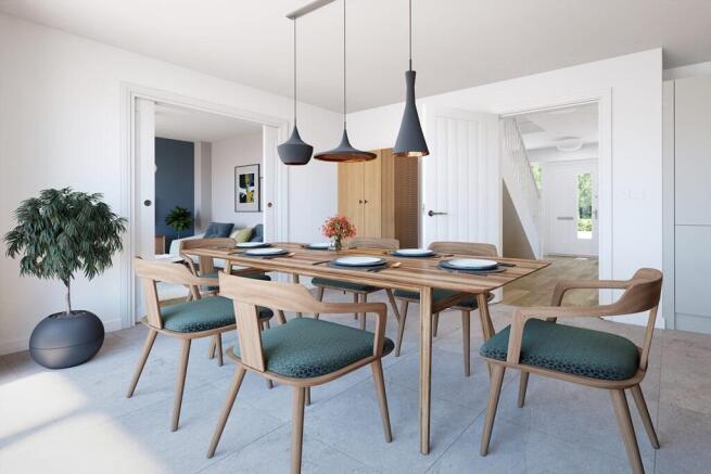 Dining area is the perfect space to entertain family and friends