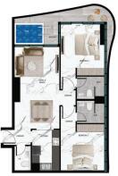 2 bed floorplan