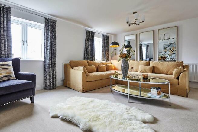 A spacious lounge provides a place for the family to relax together