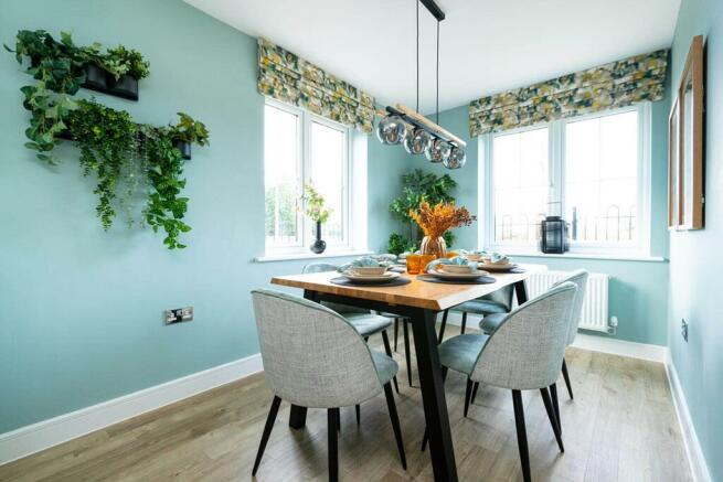 A spacious dining area is great for family meal times