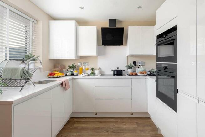 An open plan kitchen makes cooking for family and friends easy