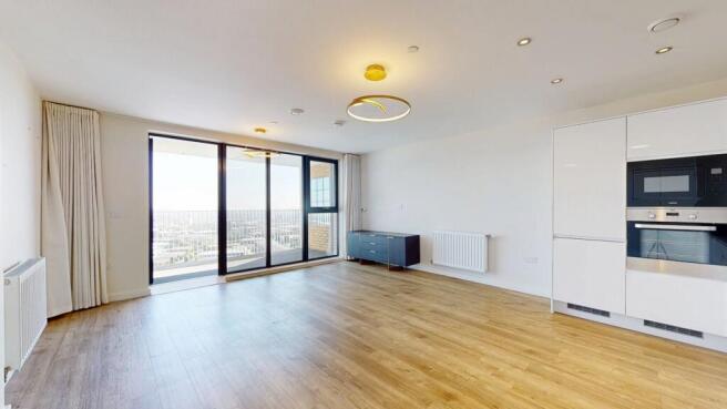 Bright and spacious contemporary living room fe...