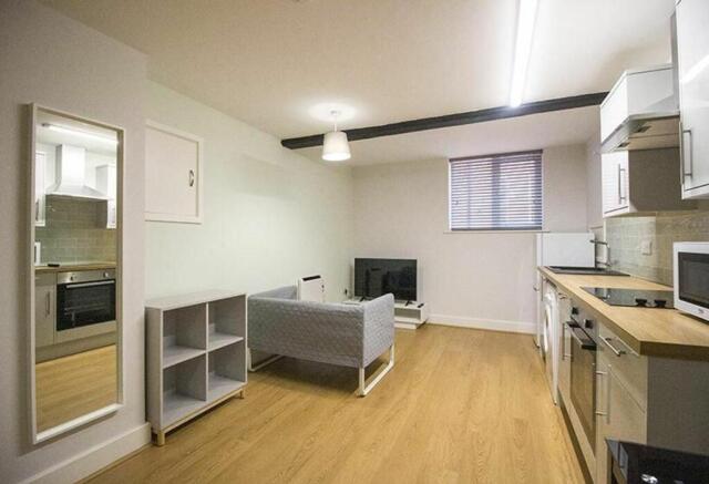 This inviting living room features a contempora...