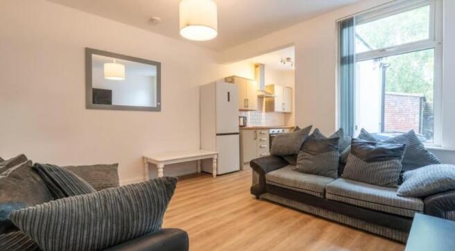 This inviting living room features comfortable ...