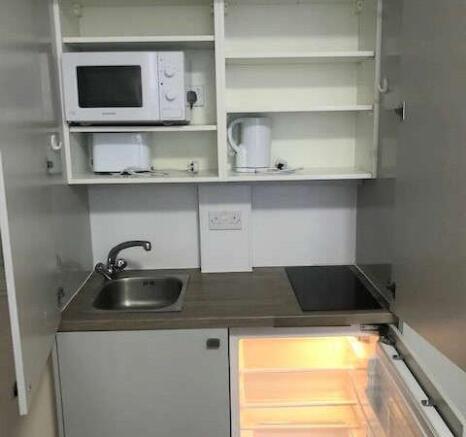 Compact and functional kitchenette featuring a ...