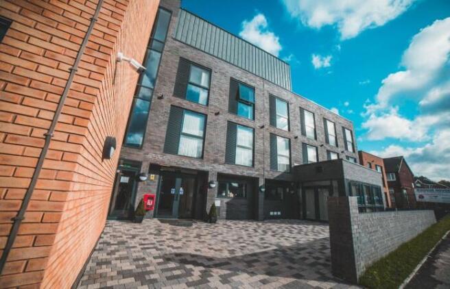 Bright and modern exterior of a contemporary st...