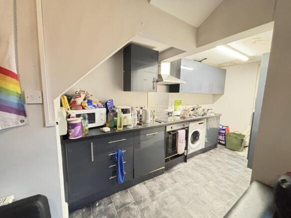 A modern kitchen with ample counter space and m...