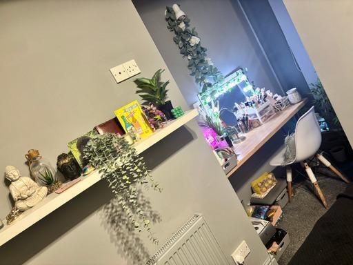 A modern and inviting living room filled with n...