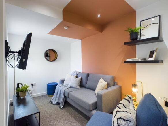 A stylish and inviting large modern living room...